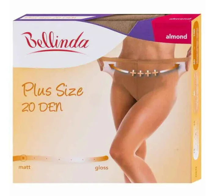 Punčochové kalhoty pro nadměrné velikosti PLUS SIZE 20 DEN - BELLINDA - almond