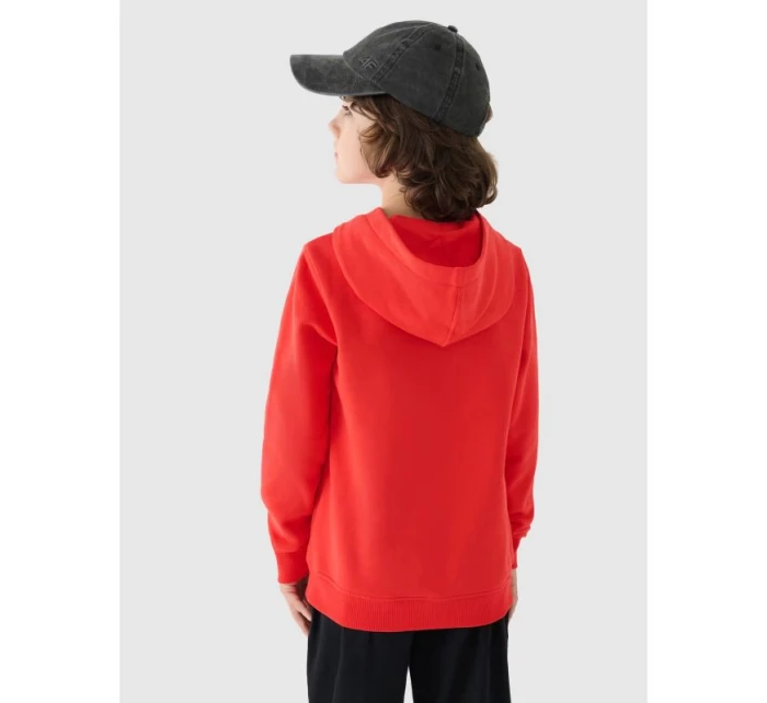 Chlapecká nepruhovaná mikina s kapucí 4F Junior 4FJWMM00TSWSM1292-70S