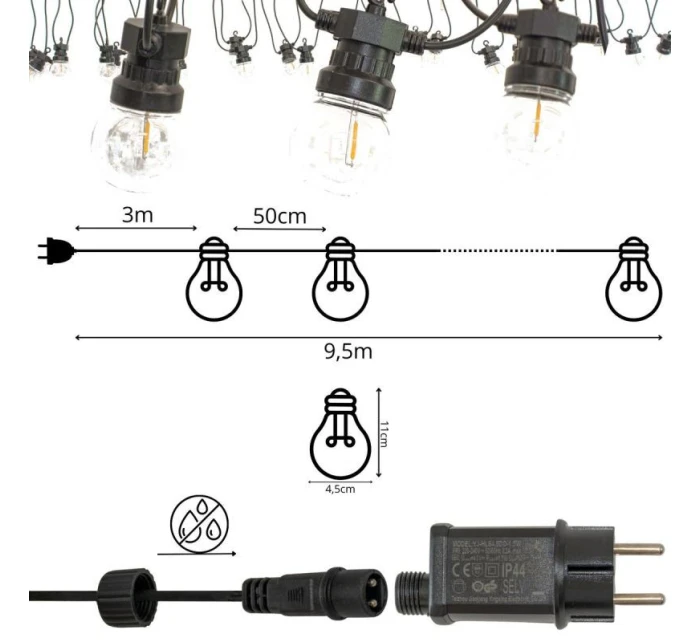GIRLANDA OGRODOWA LIGHT dětské model 21831195