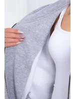 Zateplená dlouhá mikina šedá