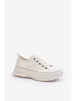 Dámské tenisky na masivní podrážce Big Star model 21653744 Bílé - Big Star Shoes Dámské tenisky na masivní podrážce Big Star model 21653744 Bílé - Big Star Shoes