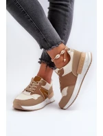 Dámské tenisky z ekologické kůže hnědé model 21657641 - Boto Dámské tenisky z ekologické kůže hnědé model 21657641 - Boto