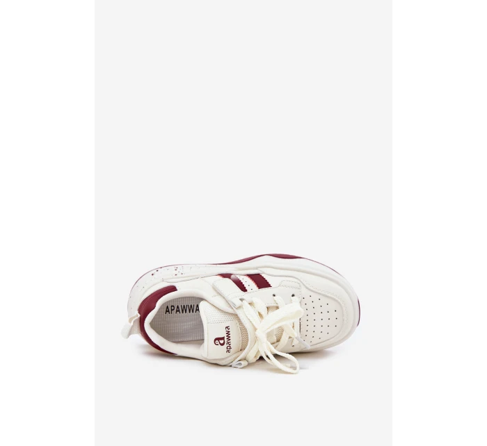 Dětské Tenisky Na Platformě Bežovo-Červené Grellio