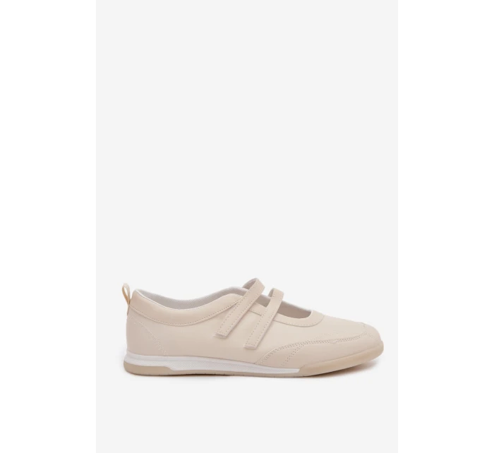 Sportovní dámské baleríny s pásky Béžové Farvessa