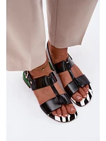 Dámské sandály z lakované kůže Maciejka K7455-01 Černé