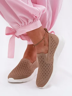 Dámské nazouvací síťované polobotky Béžové Geressa