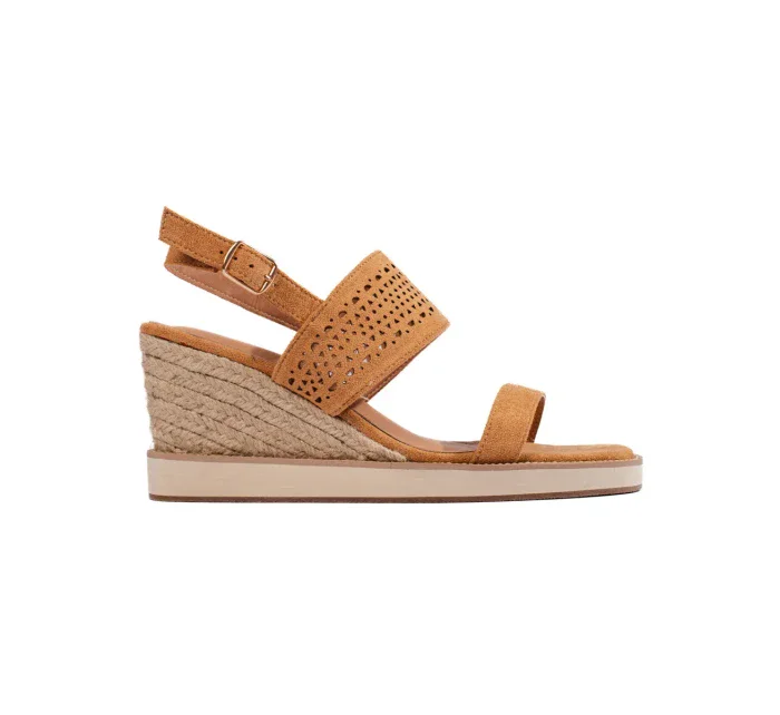 Moderní sandály dámské hnědé na klínku Moderní sandály dámské hnědé na klínku