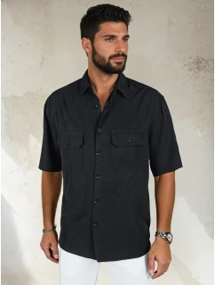 Pánské tričko s krátkým rukávem černé model 21990400 - Dstreet