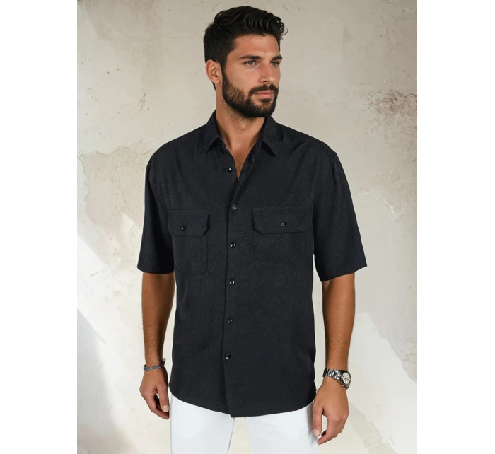 Pánské tričko s krátkým rukávem černé model 21990400 - Dstreet