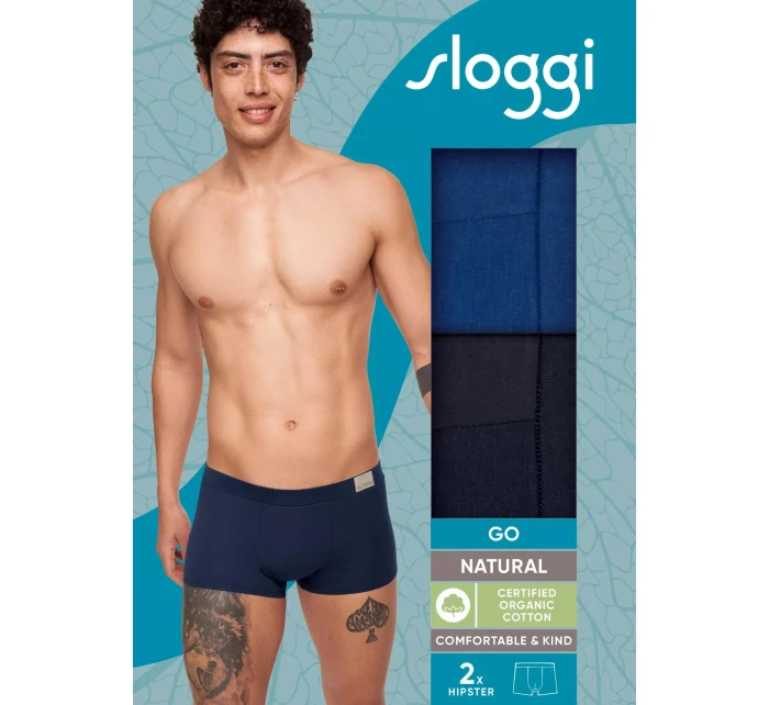 Pánské boxerky GO Natural Hipster C2P BLUE DARK COMBINATION model 20720282 - Sloggi Pánské boxerky GO Natural Hipster C2P BLUE DARK COMBINATION model 20720282 - Sloggi