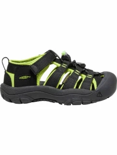 Keen Newport H2 Black/Lime green dětské trekové sandály na léto (1009942)