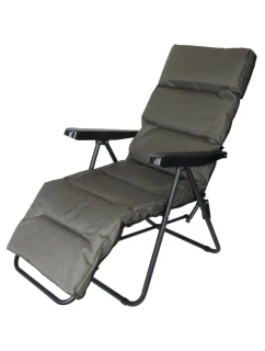 Zahradní křeslo s podnožkou 57x83x106CM šedozelené