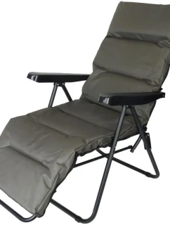 Zahradní křeslo s podnožkou 57x83x106CM šedozelené