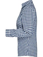 Daiber JN 616 Popelínová kostkovaná halenka s dl. rukávem 02.0616 navy/white Daiber JN 616 Popelínová kostkovaná halenka s dl. rukávem 02.0616 navy/white