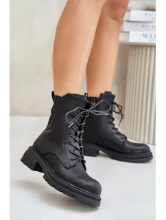 Zateplené boty na zip černé model 21675712 - Boto