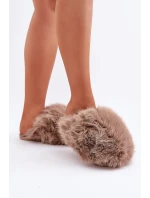 Dámské Kožešinové Pantofle Tmavě Béžové Wladisa Dámské Kožešinové Pantofle Tmavě Béžové Wladisa
