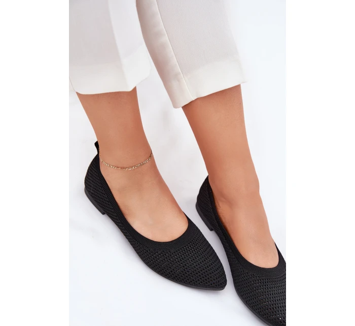 Síťované Textilní Baleríny Dámské Černé model 21703003 - Boto