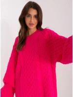 Sweter AT SW  fuksjowy model 18917492 - FPrice