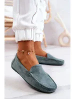 Dámské Semišové Mokasíny máta model 19957035 - Kesi