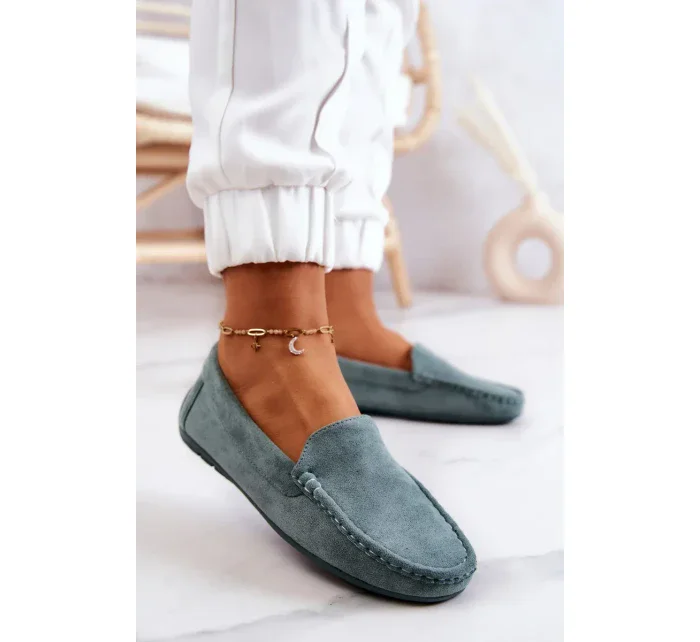Dámské Semišové Mokasíny máta model 19957035 - Kesi