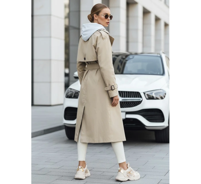 FashionStreet dámský světle béžový dvouřadový trenčkot TY5353