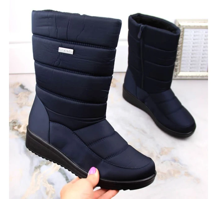 Dámské vysoké sněhule W EVE436B navy blue - Novinky