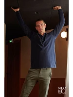 LSL Men Pánské těžké piqué polo s dlouhým rukávem deep black model 22442403 - NEOBLU LSL Men Pánské těžké piqué polo s dlouhým rukávem deep black model 22442403 - NEOBLU