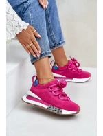 Dámské Zamszové Tenisky Na Platformě S Šněrováním Fuchsie Artiker model 21671689 - Boto Dámské Zamszové Tenisky Na Platformě S Šněrováním Fuchsie Artiker model 21671689 - Boto