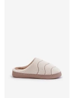 Kožené Teplé Pantofle Dámské Béžové model 21677604 - Boto