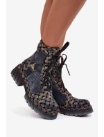 Kožené workery dámské model 21714228 Multikolor - Maciejka