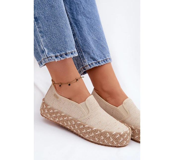 Dámské na platformě s pletením  béžové model 22100195 - Lee Cooper