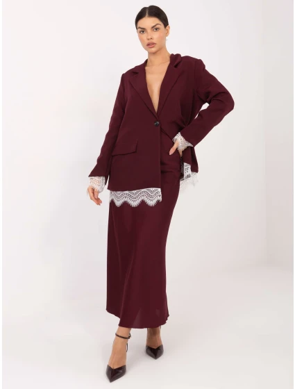 Marynarka IT MA model 21795575 bordowy - FPrice