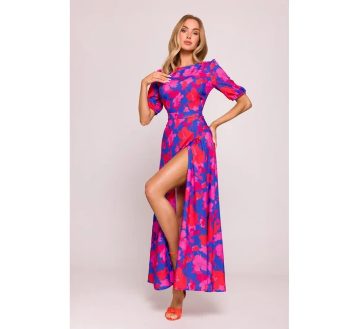 M858 Maxi šaty s otevřenými zády - model 2