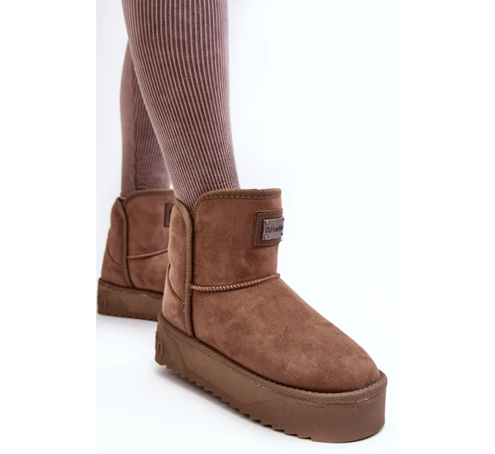 Veganské Sněhule Na Platformě D.Franklin DFSH371004 Tmavobežové