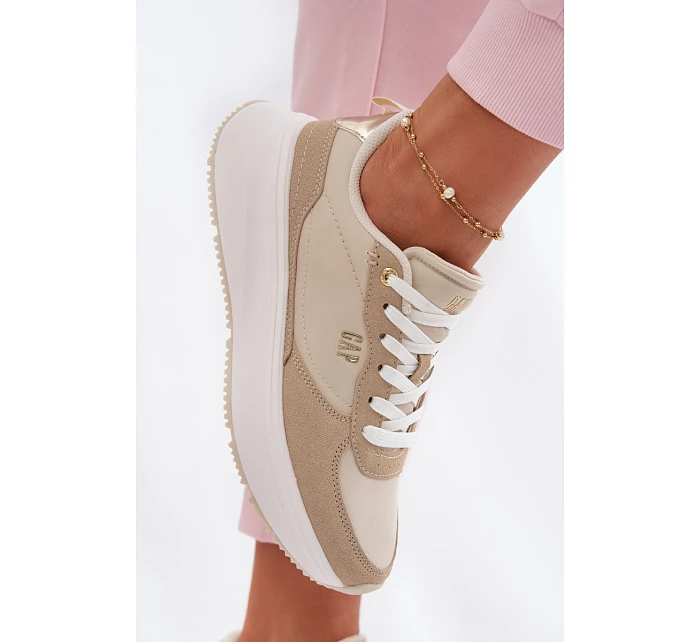 Dámské tenisky na platformě Béžové model 22074762 - GAP Dámské tenisky na platformě Béžové model 22074762 - GAP