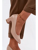 Lodičky na podpatku Sergio Leone PB413 Krémová Růžová