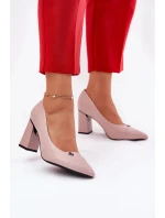 Elegantní dámské lodičky na podpatku Vinceza – růžové Elegantní dámské lodičky na podpatku Vinceza – růžové