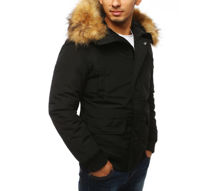 Pánská zimní bunda černá FashionStreet TX3940 Pánská zimní bunda černá FashionStreet TX3940