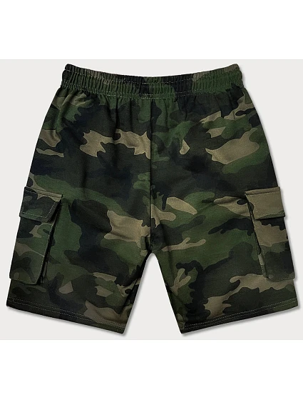 Pánské maskáčové kraťasy v khaki barvě model 18409843 - J.STYLE Pánské maskáčové kraťasy v khaki barvě model 18409843 - J.STYLE