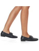 W černá kožená polobotka na řetízku model 19554593 - Rieker