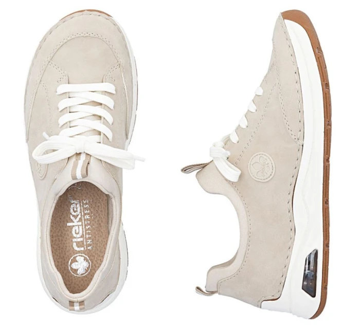 Dámské pohodlné béžové boty Rieker 44562-62