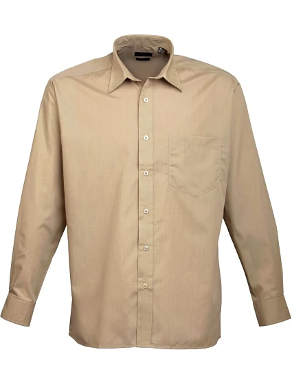 Premier PR 200 Popelínová košile s dlouhým rukávem 39.0200 khaki Premier PR 200 Popelínová košile s dlouhým rukávem 39.0200 khaki