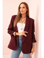 Elegantní sako s klopami bordové Elegantní sako s klopami bordové