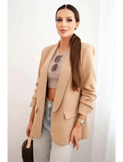 Elegantní sako s klopami model 21407147 - K-Fashion
