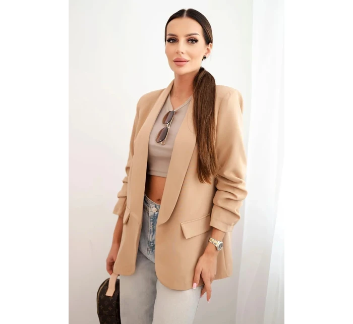 Elegantní sako s klopami model 21407147 - K-Fashion