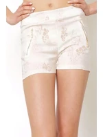 Dámské bavlněné elastické šortky BLACK&FISH zdobené zipy korálová/mint/béžová - BLACK&FISH Dámské bavlněné elastické šortky BLACK&FISH zdobené zipy korálová/mint/béžová - BLACK&FISH