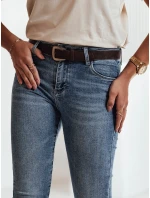 JEANSETTA dámské džínové kalhoty s páskem v modré barvě FashionStreet UY2202 JEANSETTA dámské džínové kalhoty s páskem v modré barvě FashionStreet UY2202