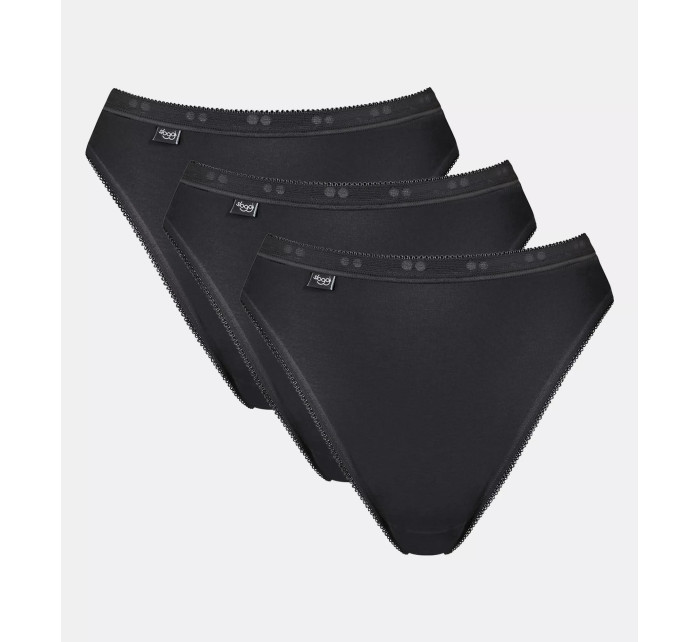 Dámské kalhotky Basic+ Tai 3P - BLACK - černé 0004 - SLOGGI