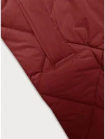 Červená dlouhá zimní bunda s kapucí model 21246736 - J.STYLE