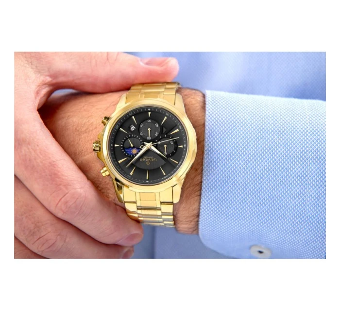 Pánské hodinky Giewont Chronograph Sapphire Gold Black GW9460-B4 Pánské hodinky Giewont Chronograph Sapphire Gold Black GW9460-B4